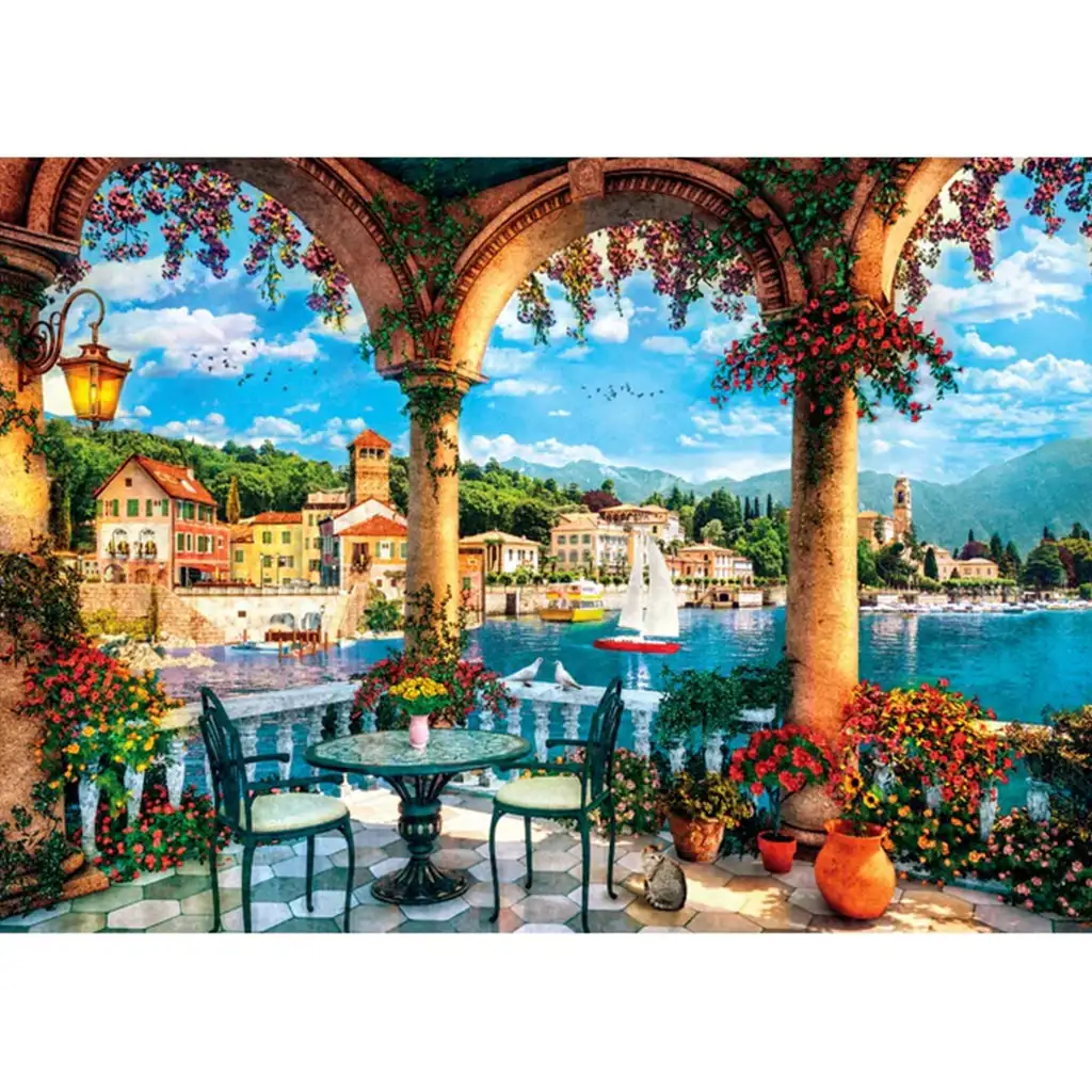 Kilátás a Comó-i tóra 1000db-os HQC puzzle - Clementoni kép 2