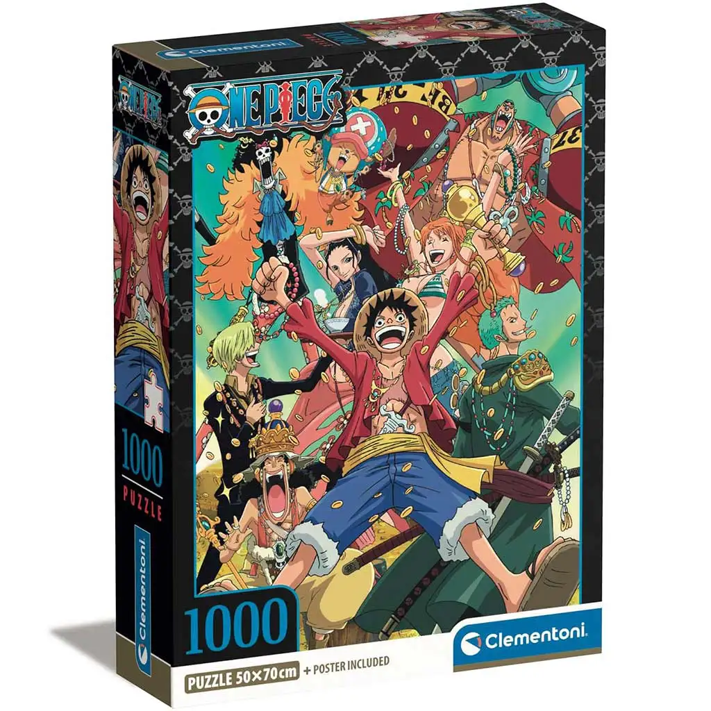 One Piece anime 1000db-os compact puzzle 50x70cm - Clementoni kép 1