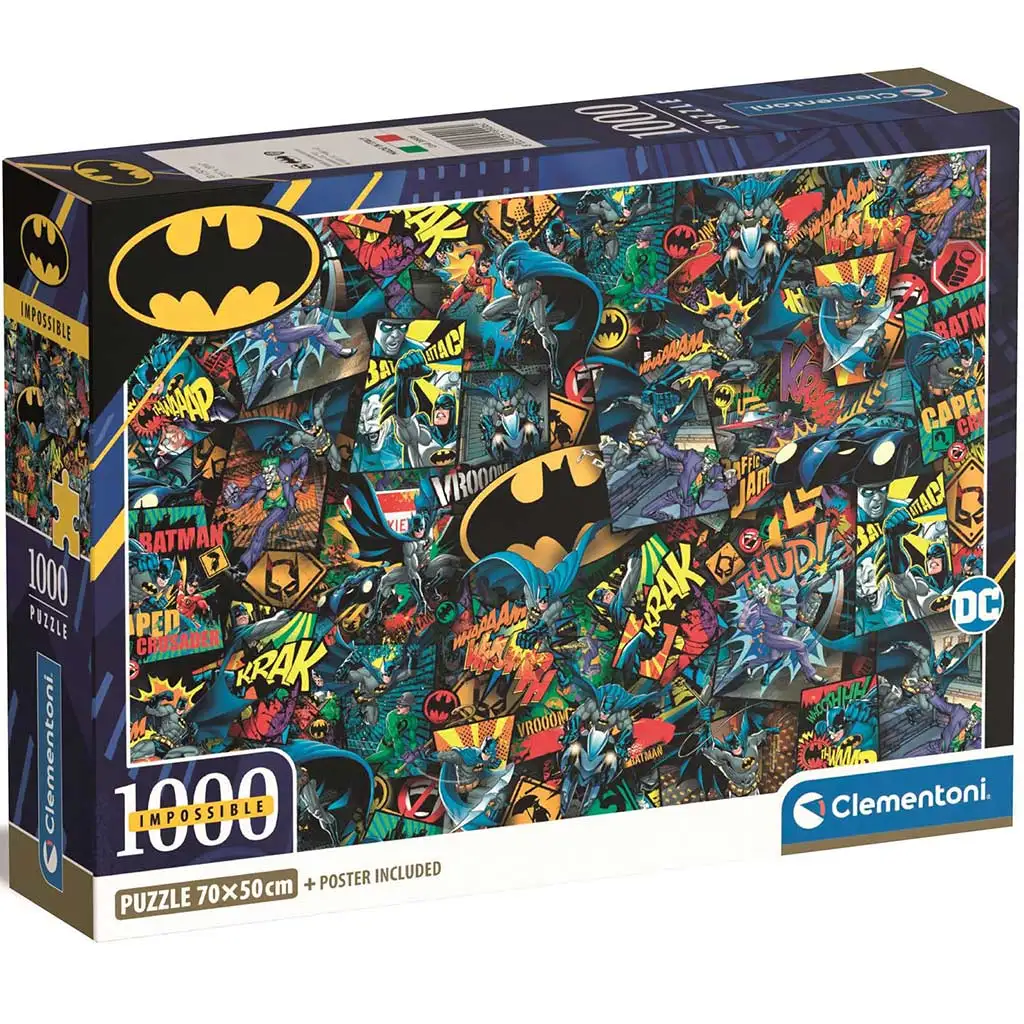 Batman 1000db-os lehetetlen puzzle 70x50cm - Clementoni kép 1