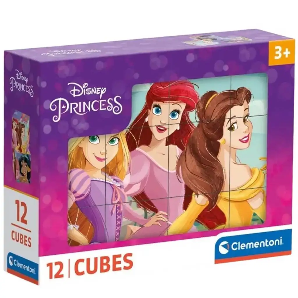 Clementoni: Disney Hercegnők mesekocka 12db-os kép 1