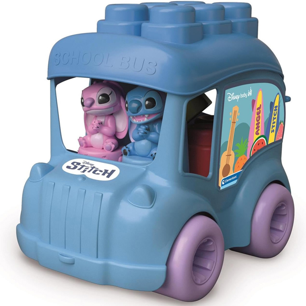 Disney Stitch iskolabusz puha építőkockákkal - Clementoni kép 1