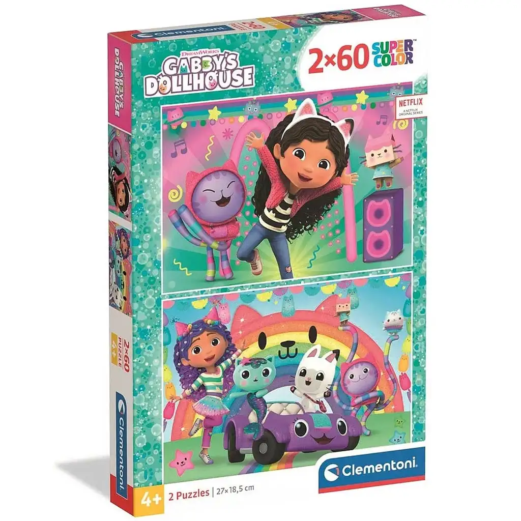 Gabi babaháza: Super Color Puzzle 2x60 darabos - Clementoni kép 1