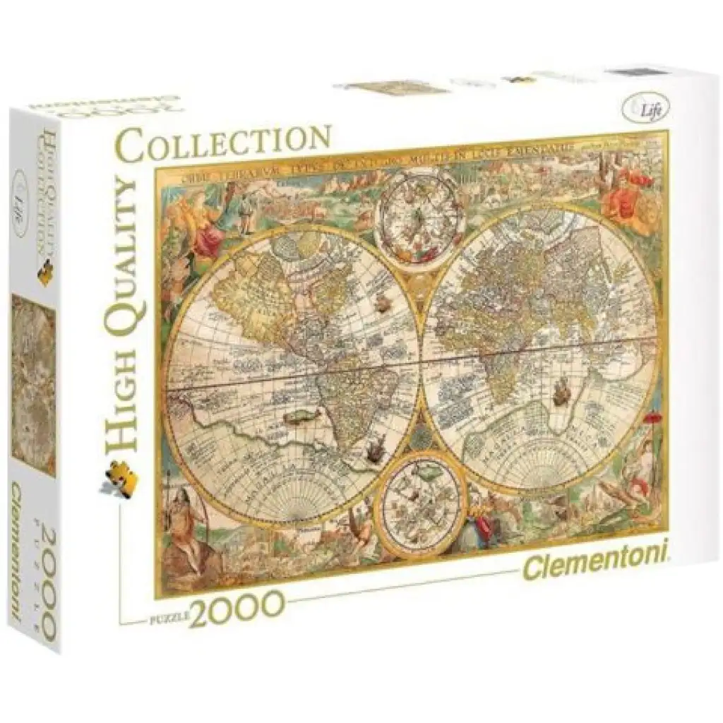 Clementoni: Antik térkép 2000db-os puzzle - High Quality Collection kép 1