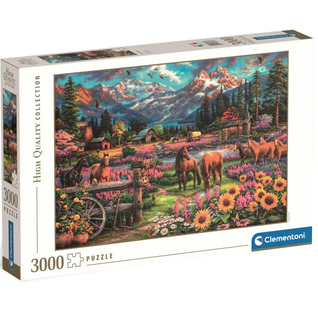 HQC Szabadon vágtatva lovas 3000db-os puzzle - Clementoni kép 1