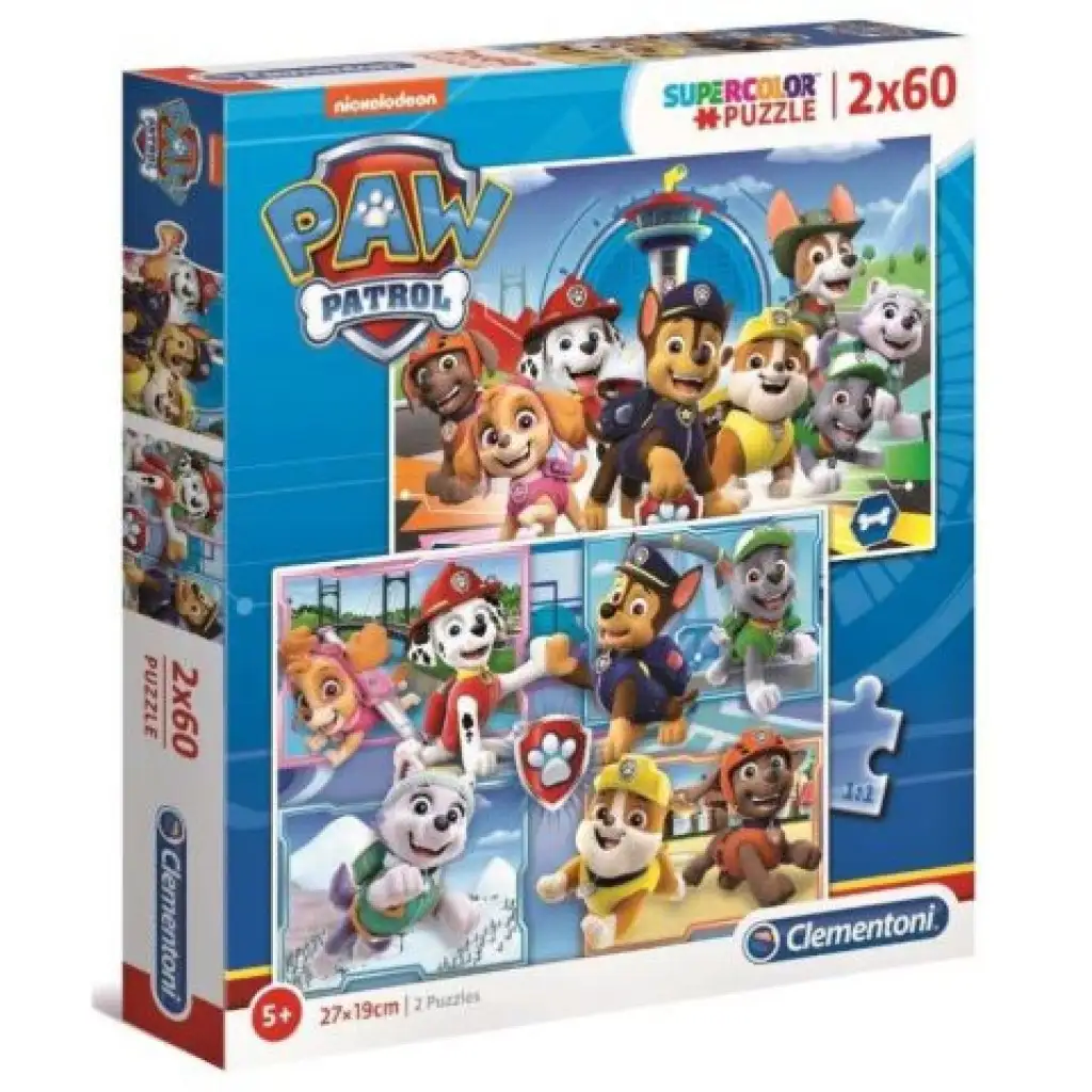 Clementoni: Mancs őrjárat 2 az 1-ben 2x60db-os puzzle kép 1