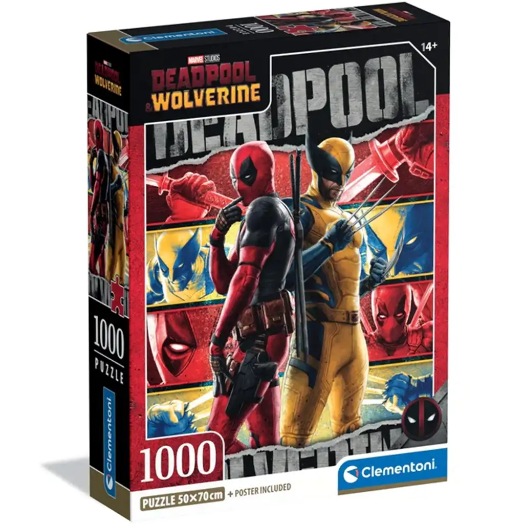 Marvel: Deadpool és Rozsomák 1000db-os puzzle - Clementoni kép 1