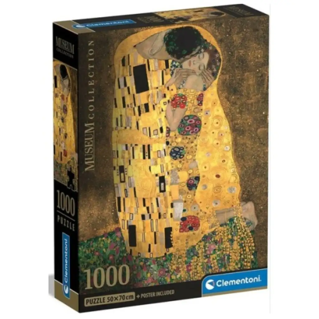 Klimt: A csók Museum Collection 1000db-os puzzle poszterrel - Clementoni kép 1
