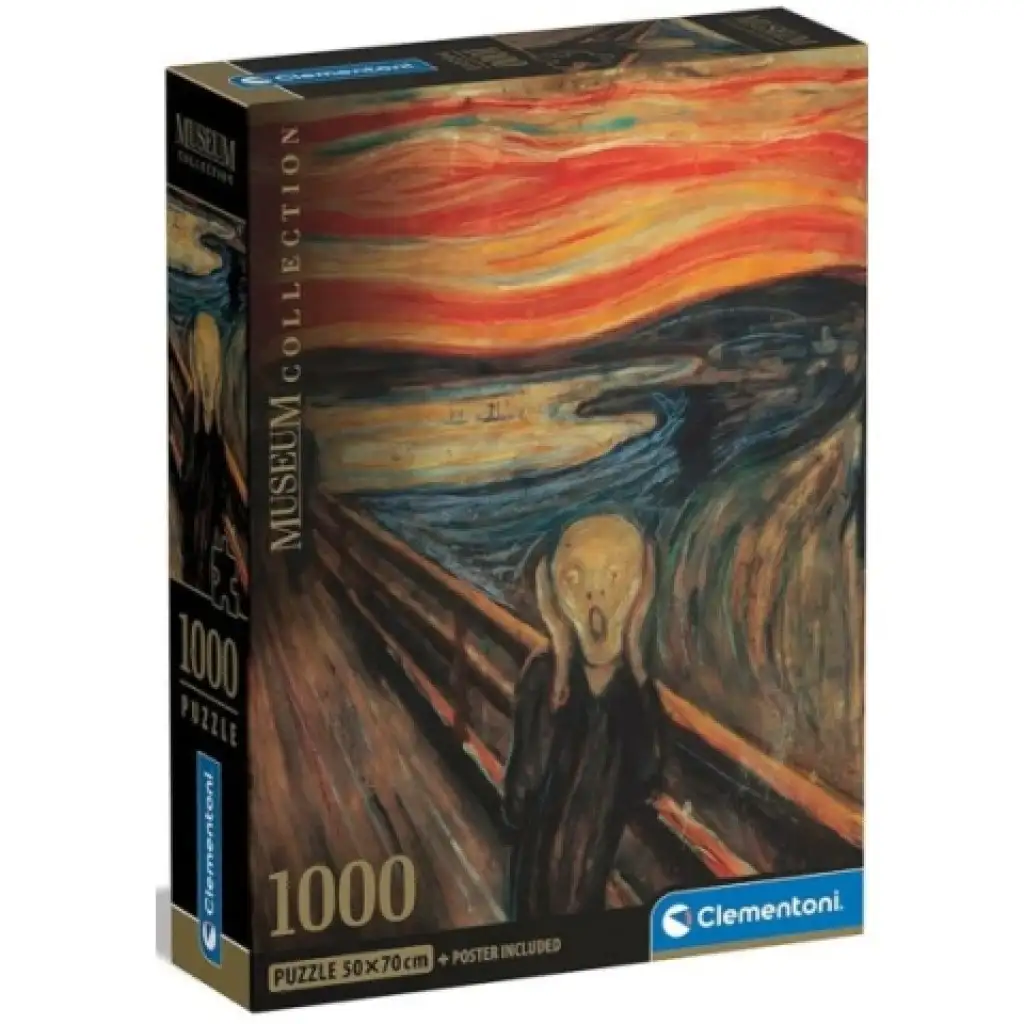 Munch: A sikoly Museum Collection 1000db-os puzzle poszterrel - Clementoni kép 1