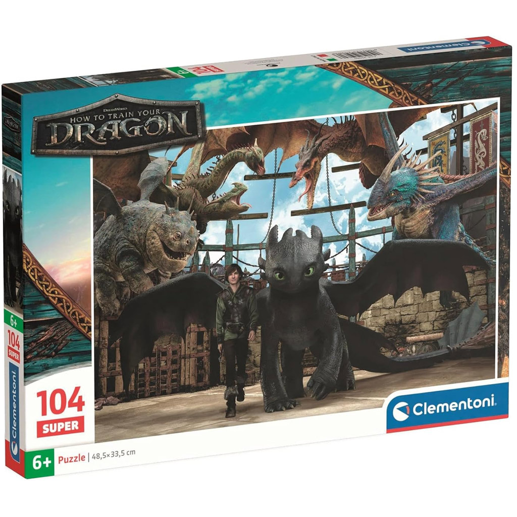 Így neveld a sárkányodat sárkányok szövetsége 104db-os Supercolor puzzle - Clementoni kép 1