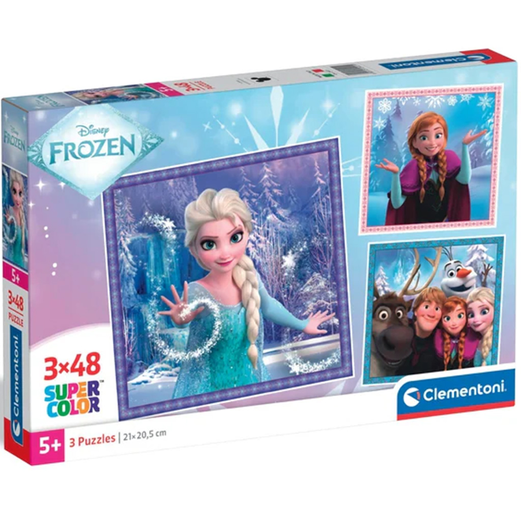 Jégvarázs vidám pillanatok 3x48db-os Supercolor puzzle - Clementoni kép 1