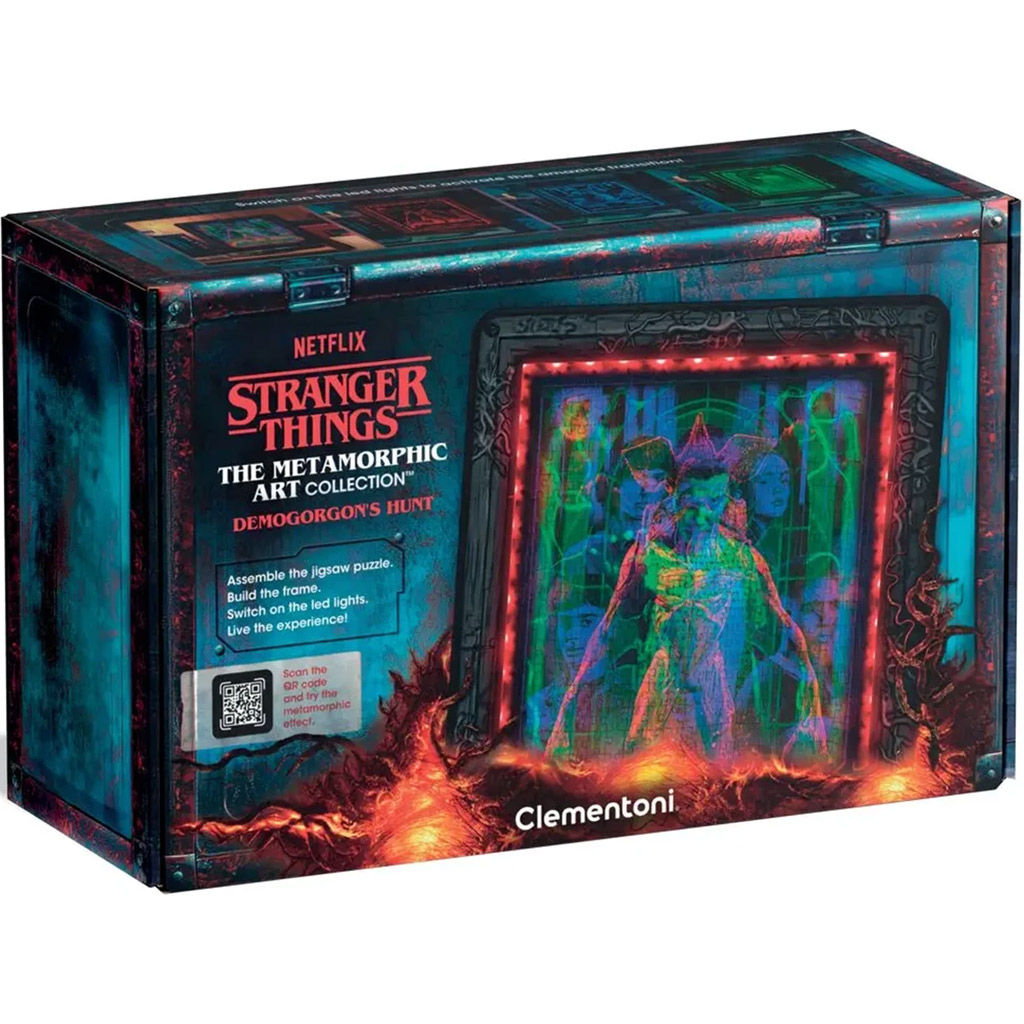Stranger Things: Demogorgon vadászata 520db-os puzzle kerettel és RGB LED világítással - Clementoni kép 1