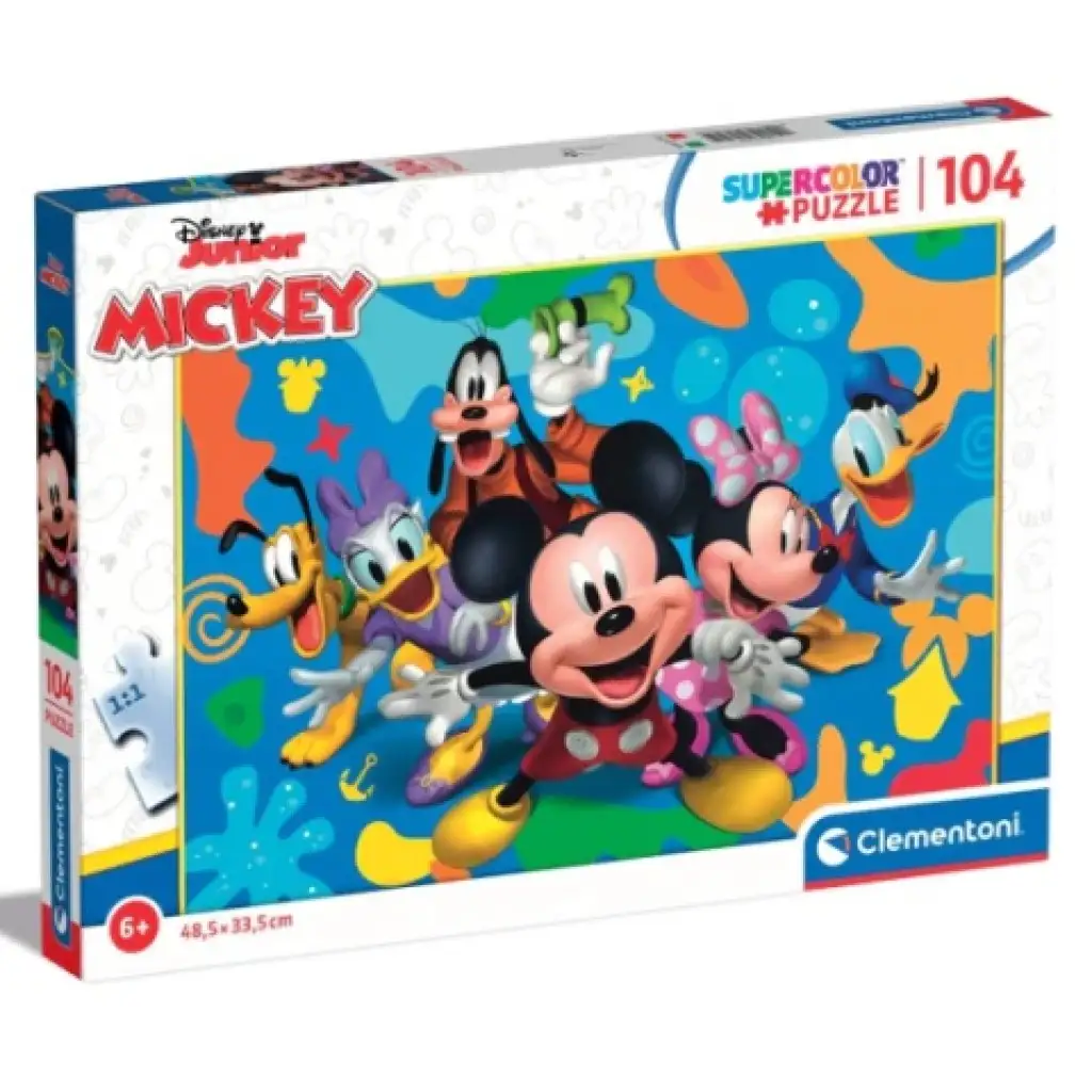 Mickey egér és barátai Supercolor 104db-os puzzle - Clementoni kép 1