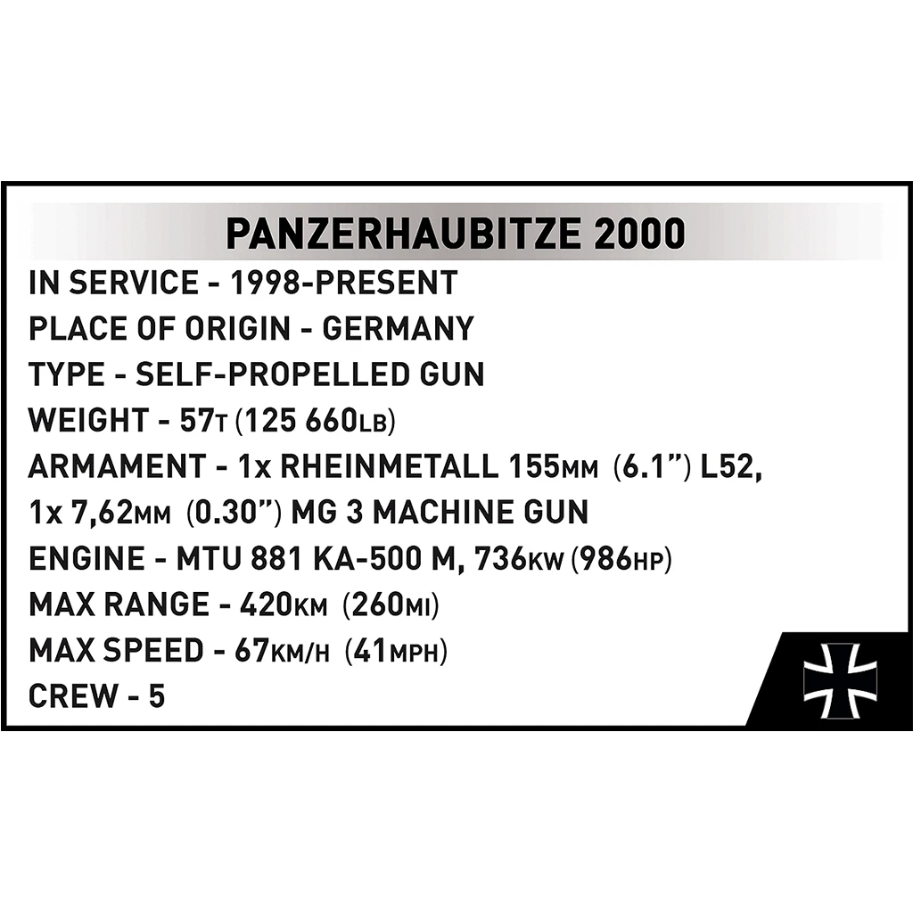 COBI: Armed Forces Panzerhaubitze 2000 építőjáték (2628) kép 7