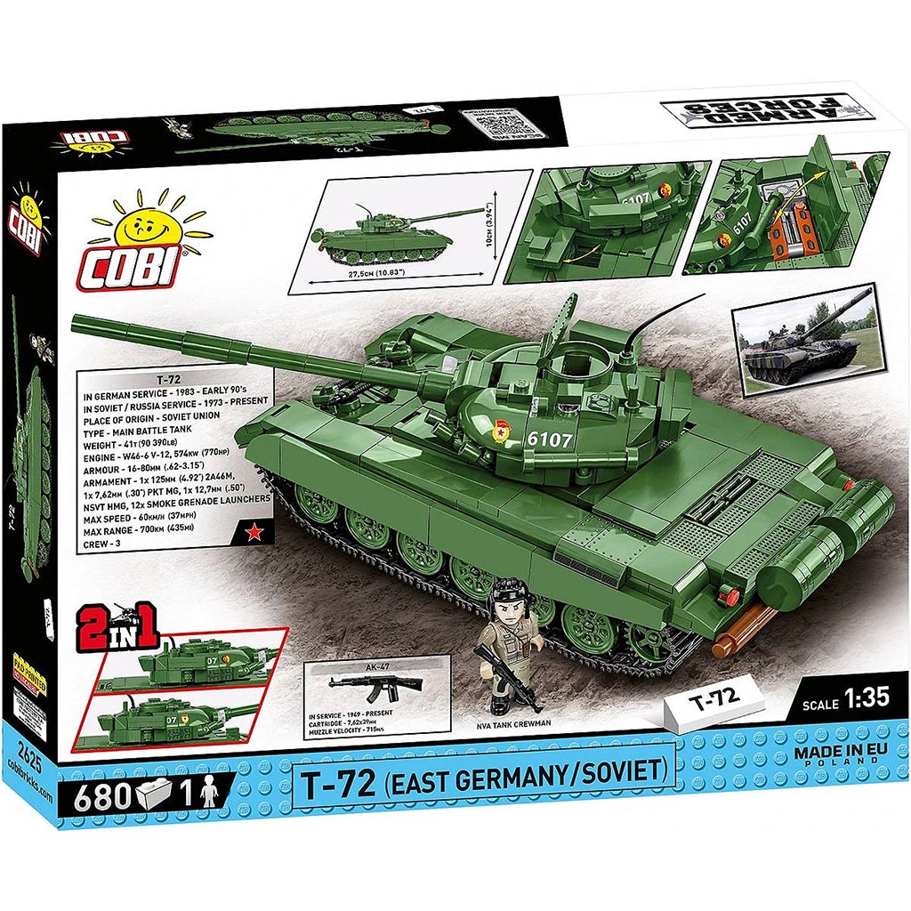 COBI: Armed Forces T-72 (East Germany/Soviet) harckocsi építőjáték (2625) kép 10
