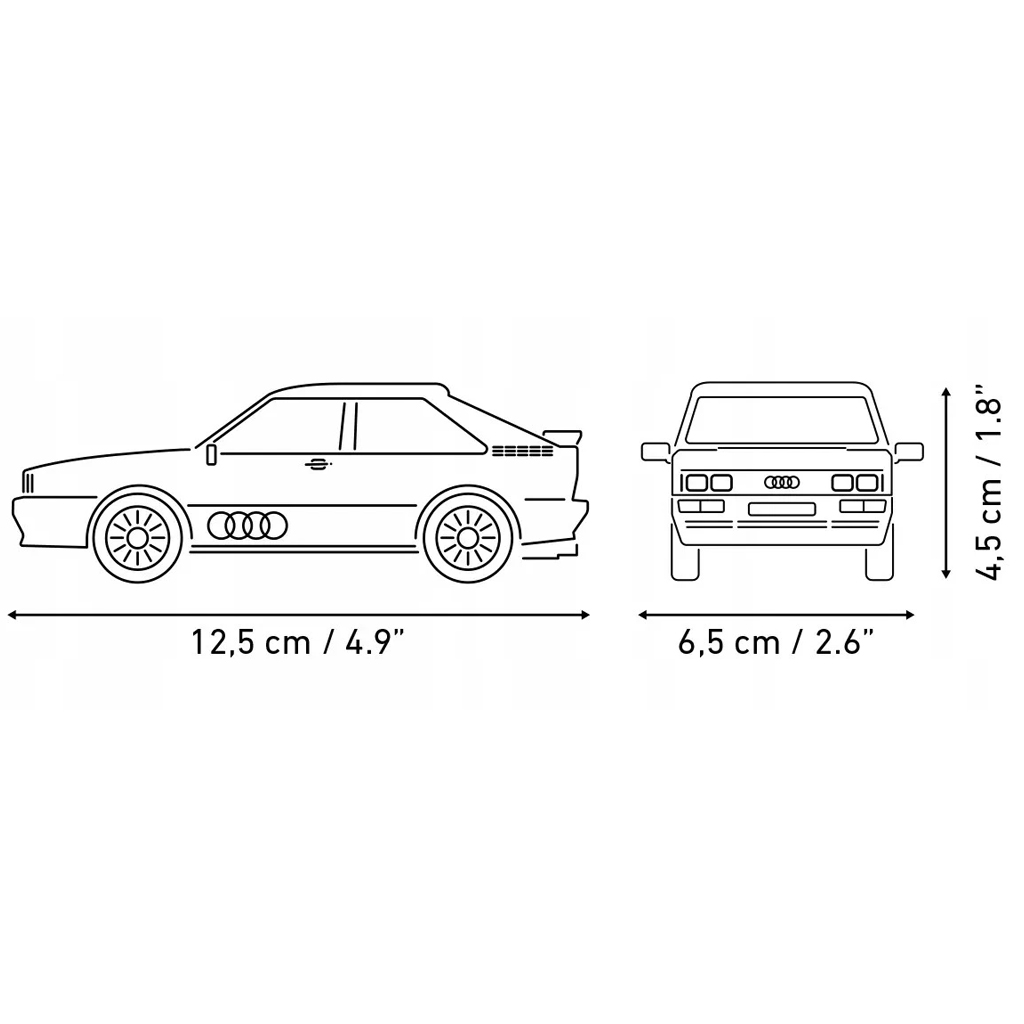 COBI: Audi Quattro 1980 fehér autó építőjáték (24665) kép 4