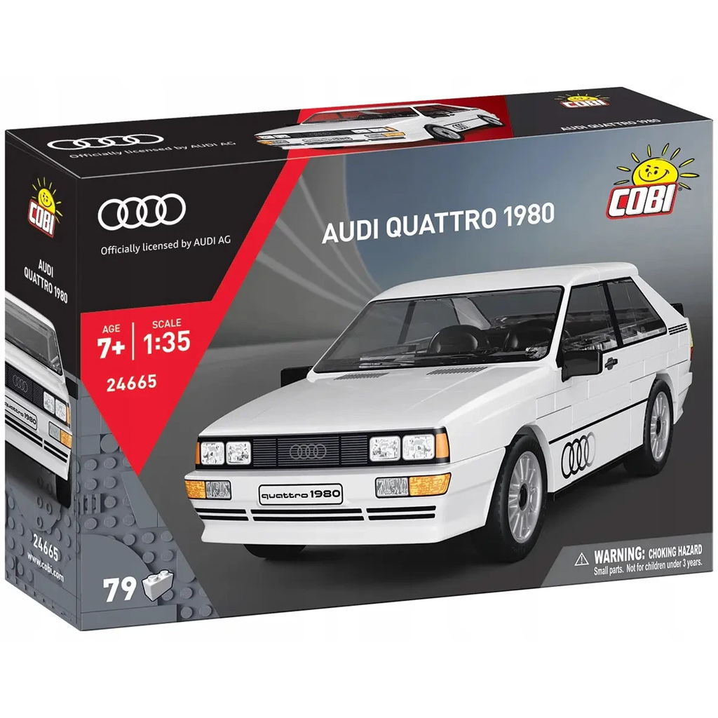 COBI: Audi Quattro 1980 fehér autó építőjáték (24665) kép 1