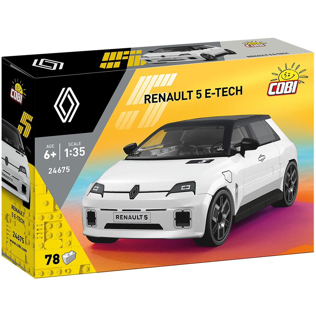 COBI: Renault 5 E-Tech fehér autó építőjáték (24675) kép 1