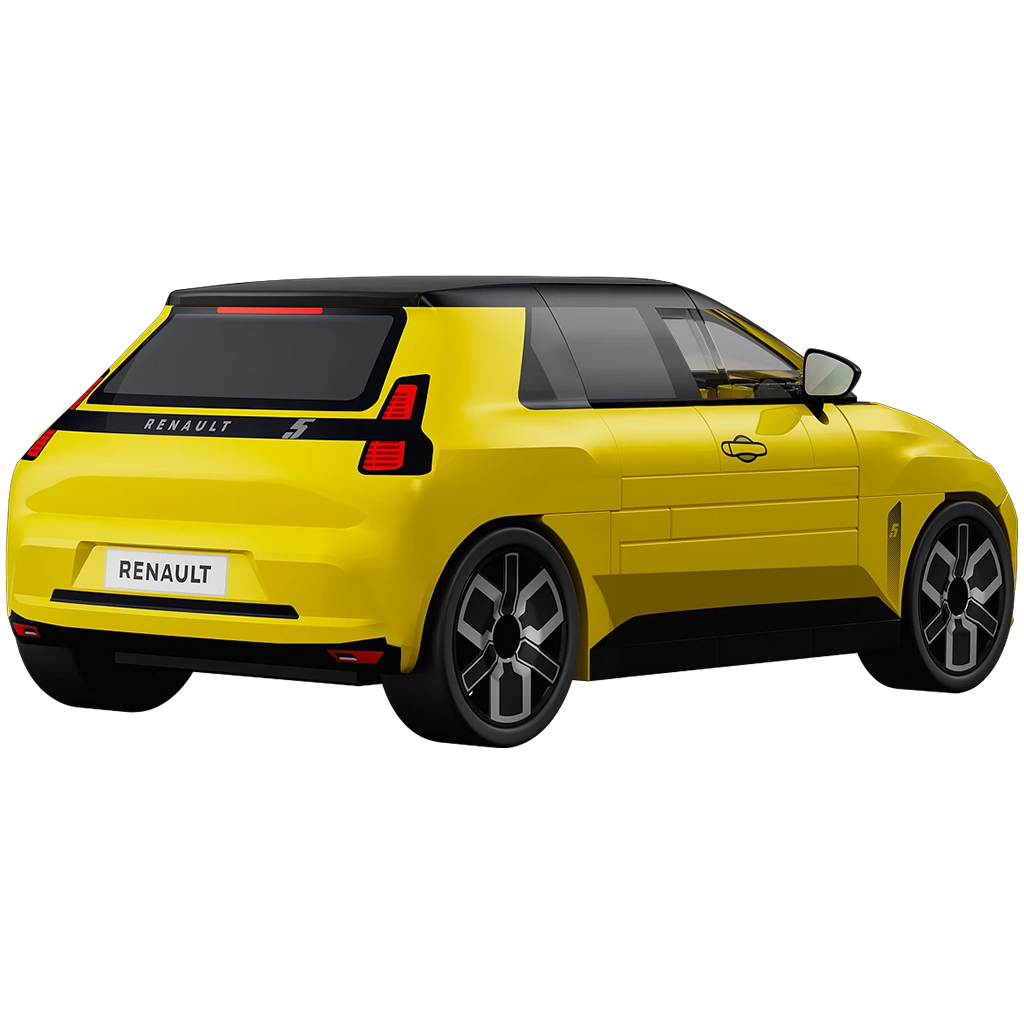COBI: Renault 5 E-Tech sárga autó építőjáték (24673) kép 3