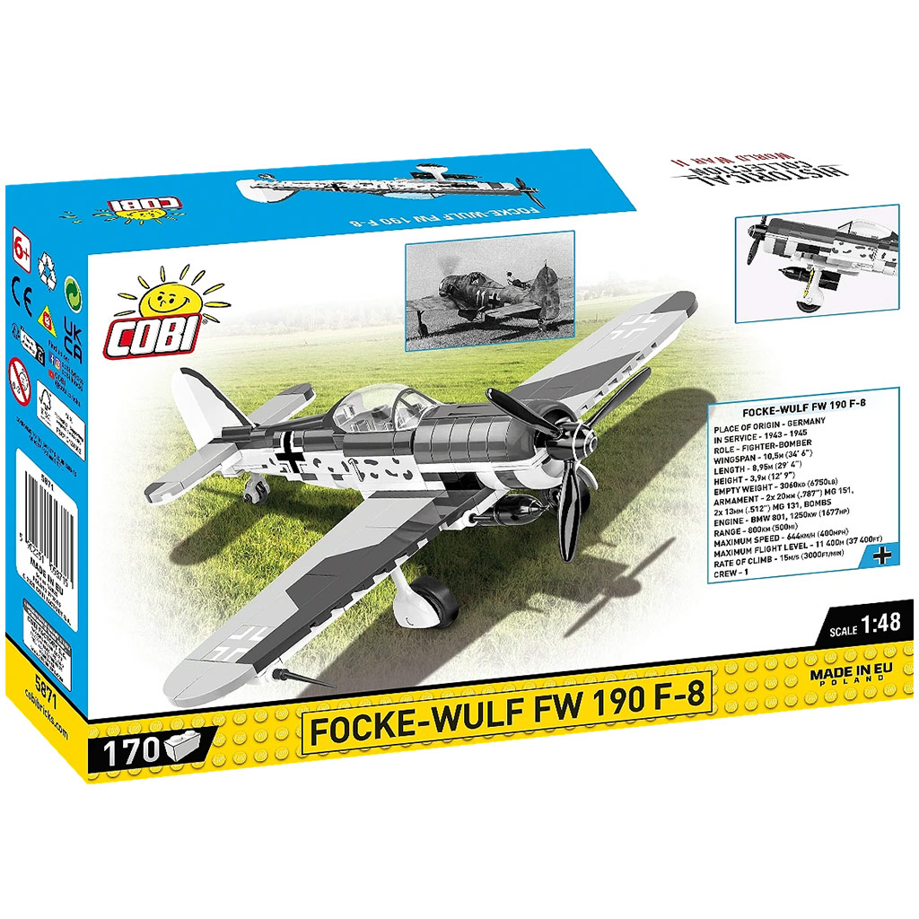 COBI: WW II Focke-Wulf FW 190 F-8 építőjáték (5871) kép 6