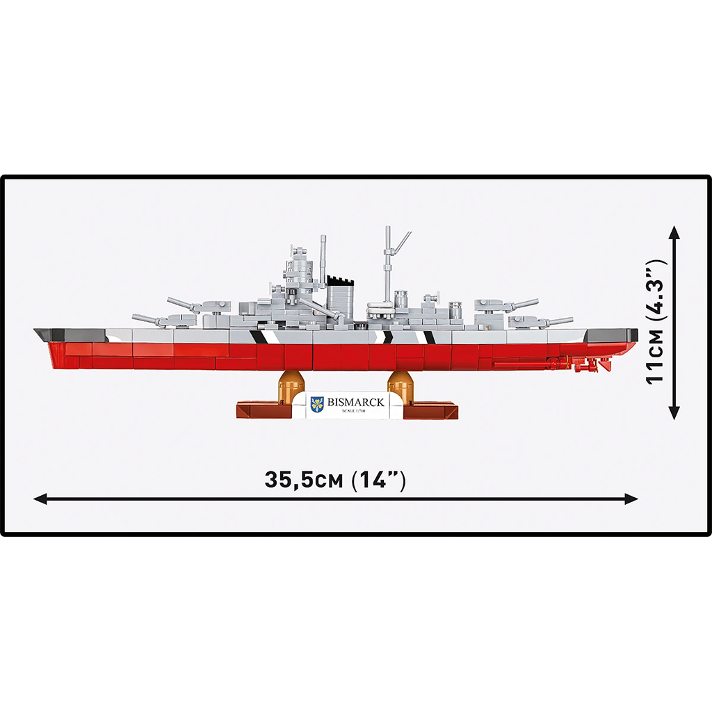 COBI: WW II Battleship Bismarck építőjáték (4854) kép 4