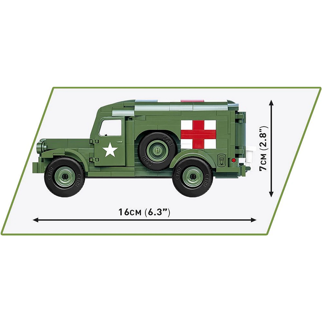 COBI: Dodge WC-54 Ambulance mentőautó építőjáték (2257) kép 3