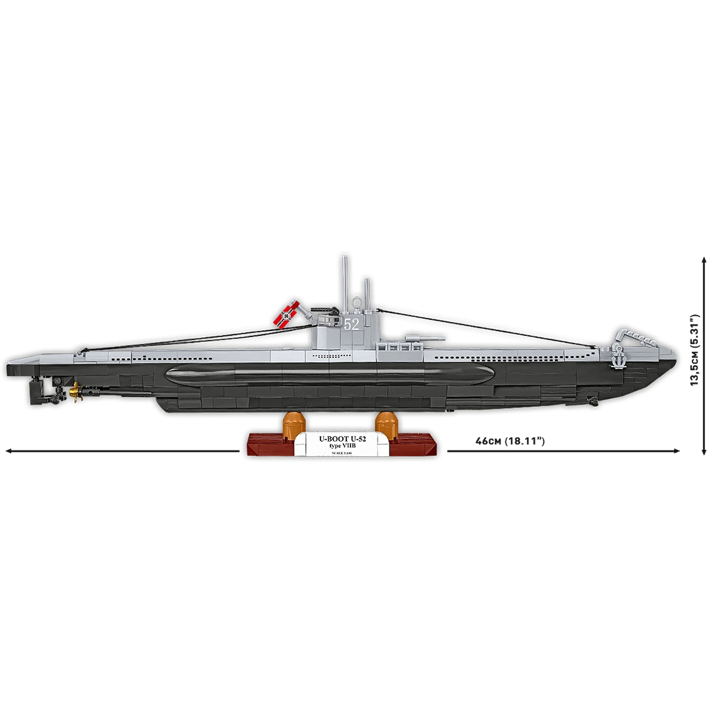 COBI: WW II U-Boot U-52 (Type VIIB) hajó építőjáték (4852) kép 5