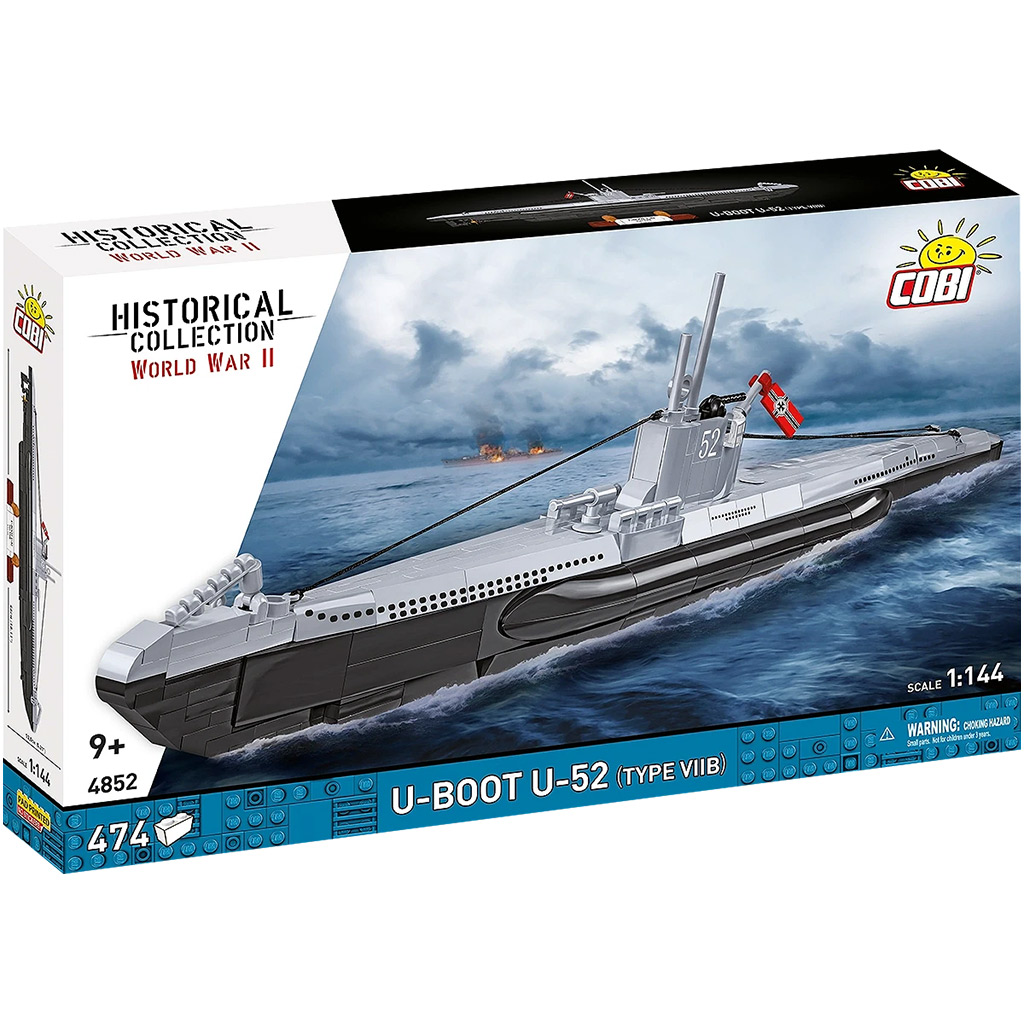 COBI: WW II U-Boot U-52 (Type VIIB) hajó építőjáték (4852) kép 1