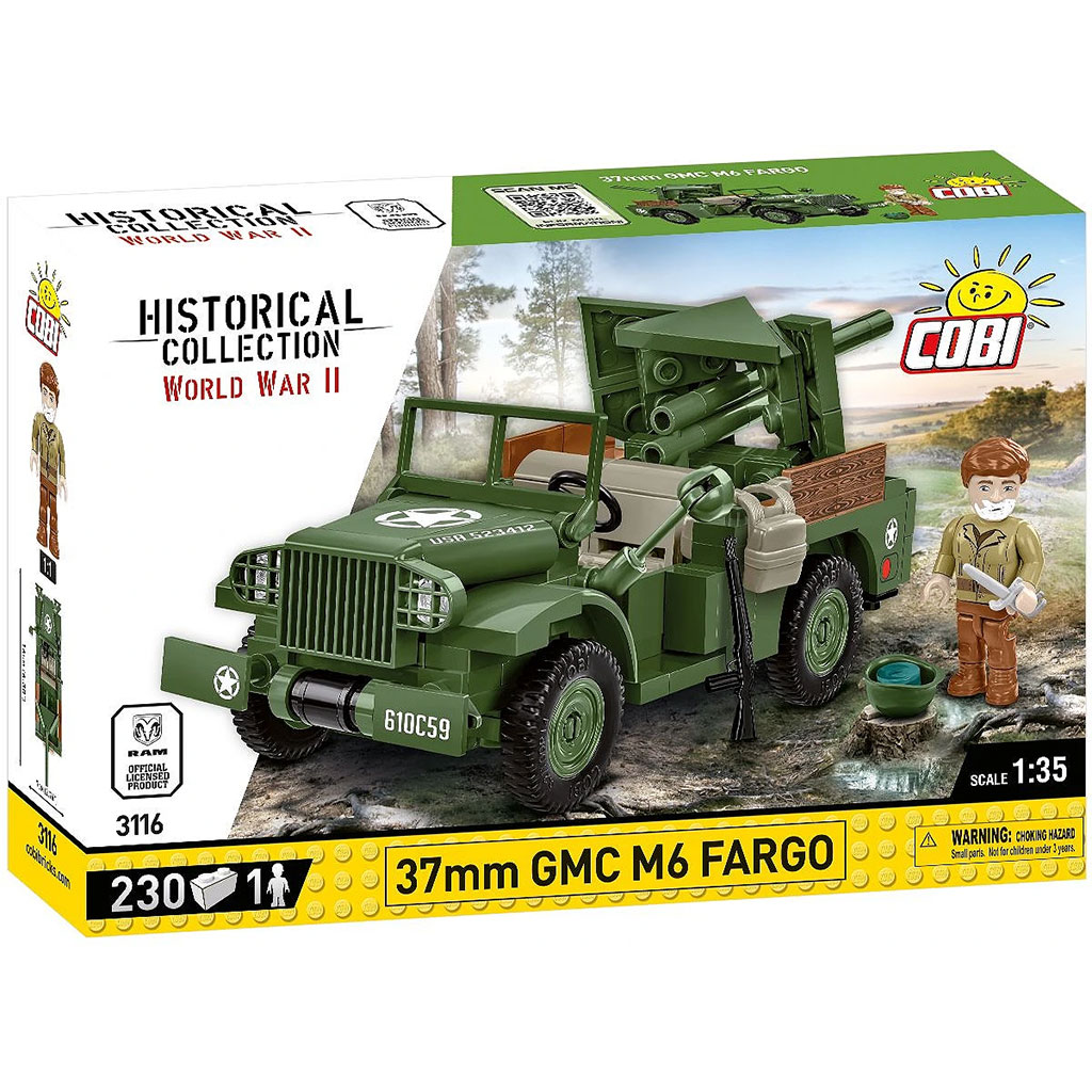 COBI: WW II 37mm GMC M6 Fargo építőjáték (3116) kép 1