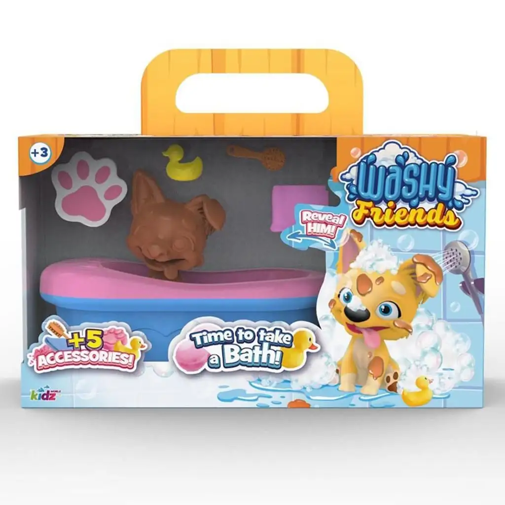 Washy Friends: Color Reveal pancsoló Corgi kutyus káddal és kiegészítőkkel kép 1