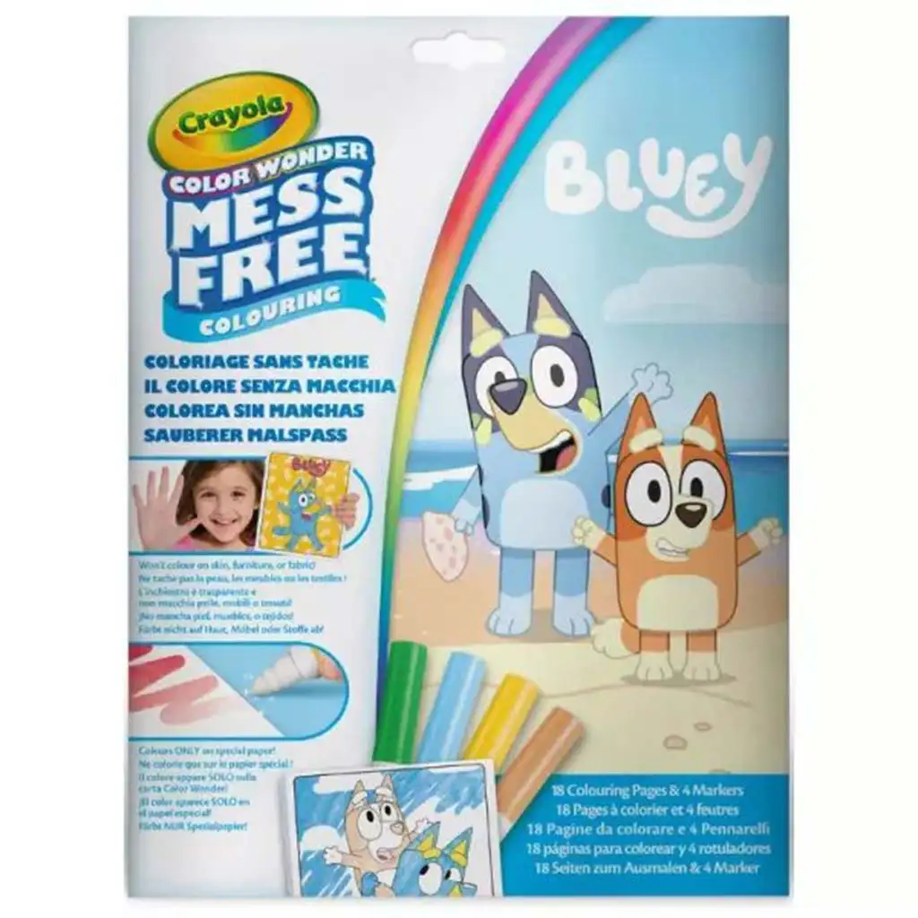Crayola: Color Wonder - Bluey maszatmentes kifestő készlet mappában kép 1