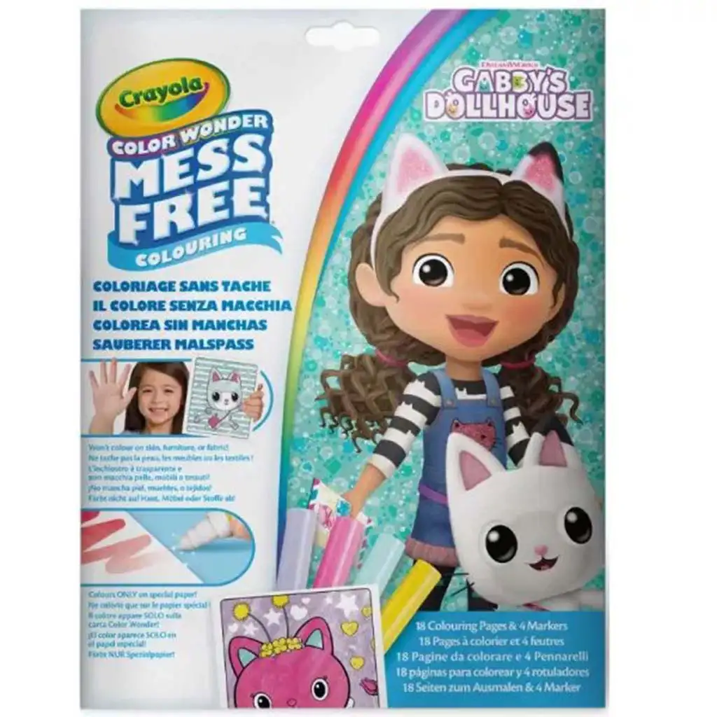 Crayola: Color Wonder - Gabi babaháza maszatmentes kifestő készlet mappában kép 1