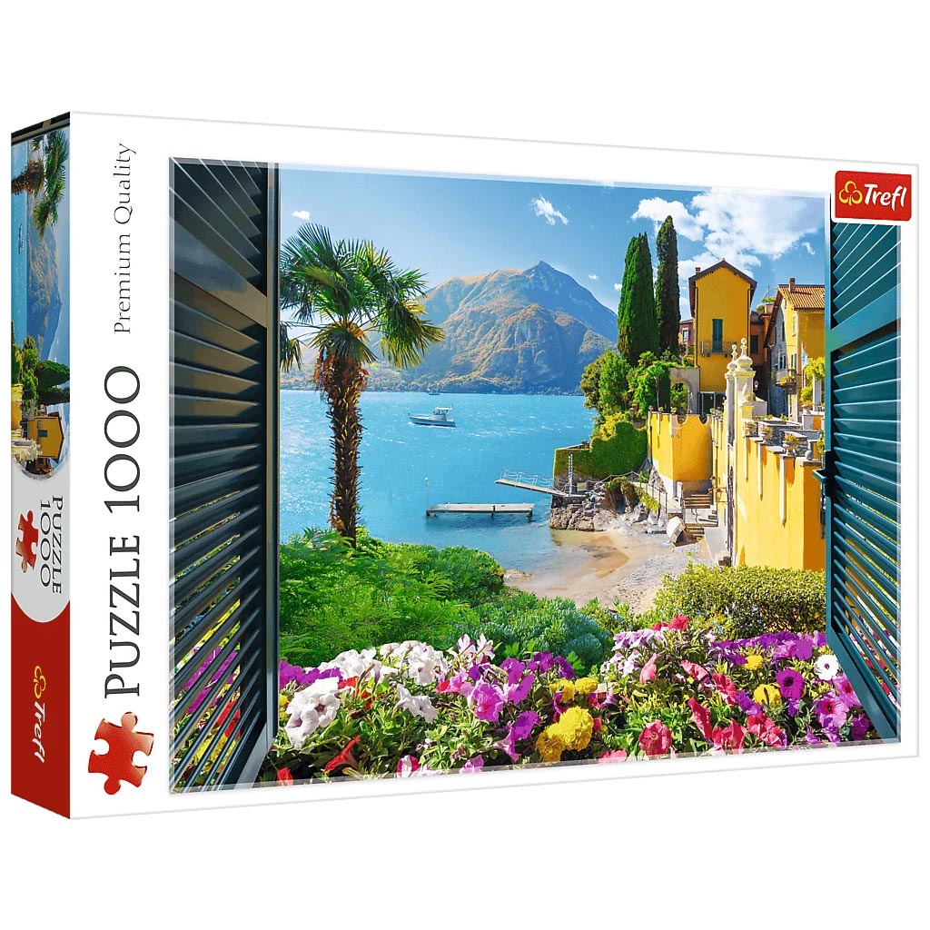 Kilátás a Comói-tóra 1000db-os puzzle - Trefl kép 1