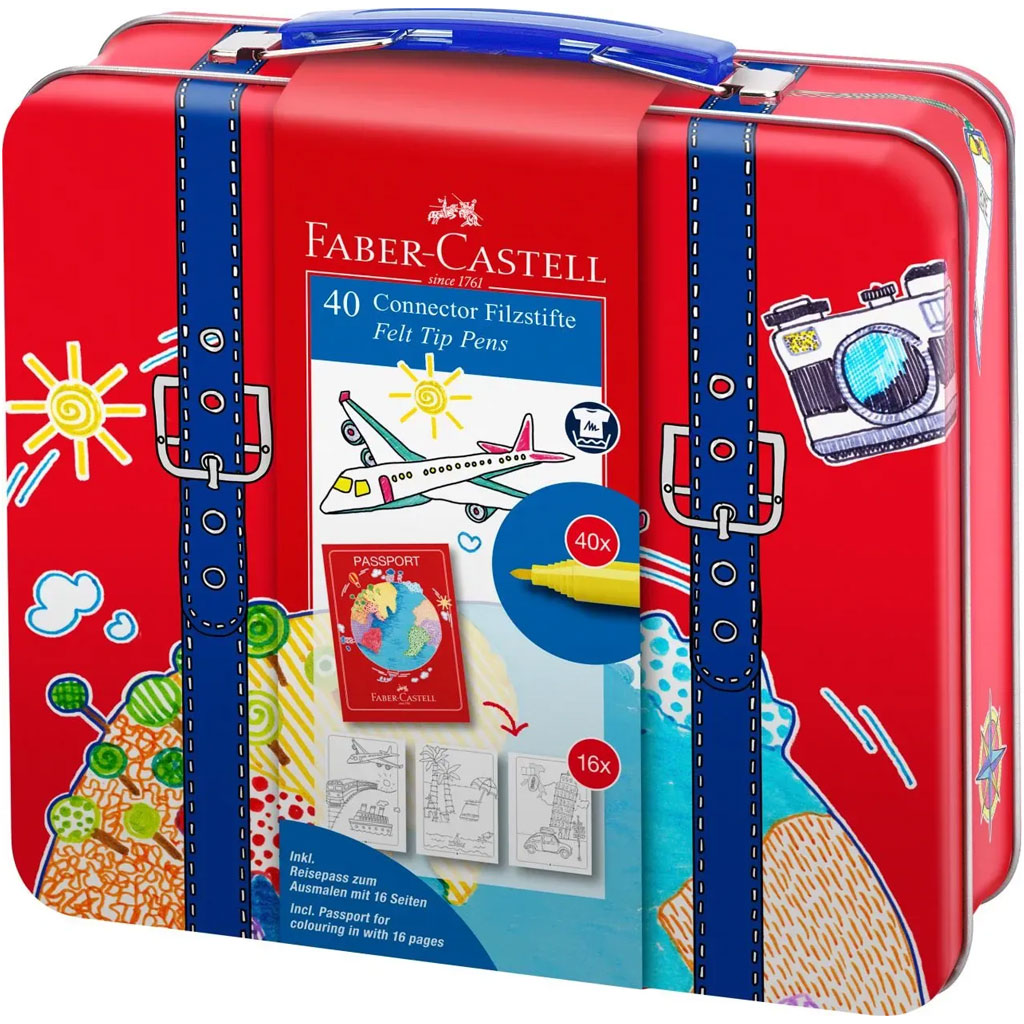 Faber Castell: Connector filctoll készlet 40db-os kis bőröndben kép 1