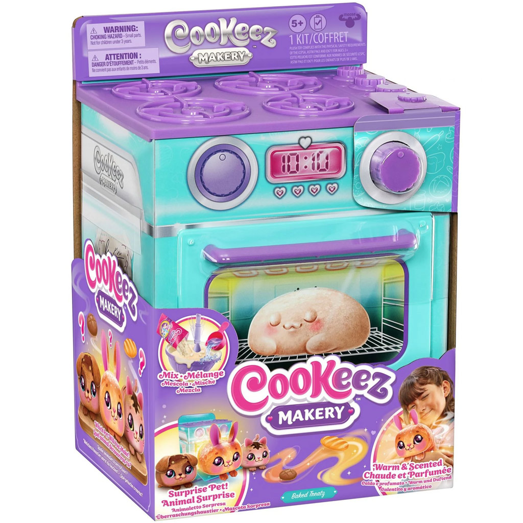 COOKEEZ Makery: Türkiz sütő játékszett meglepetés plüss állattal kép 1