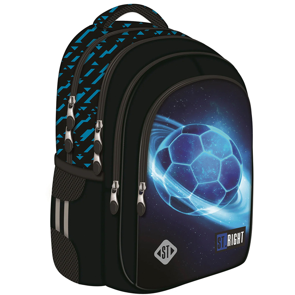 St.Right Cosmic Soccer iskolatáska, hátizsák BP58 40x28x18cm kép 1