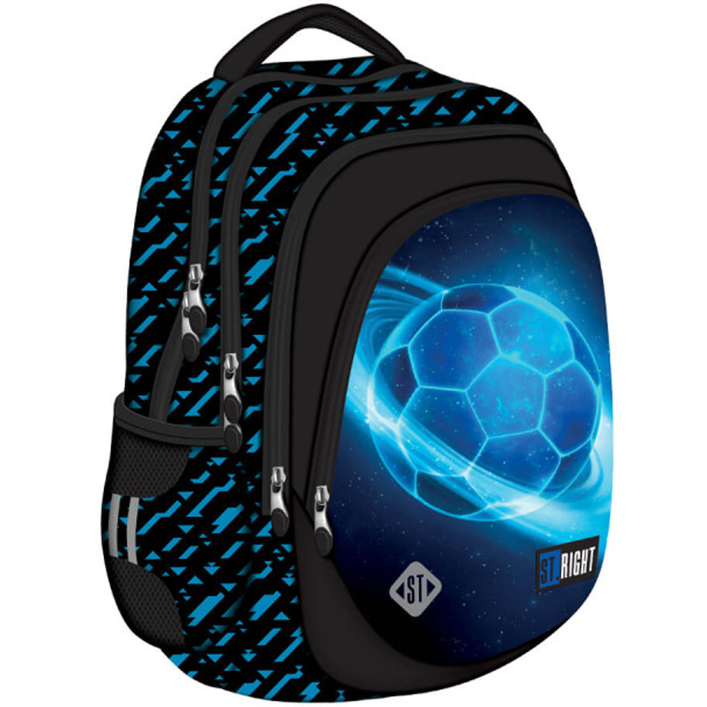 St.Right Cosmic Soccer ergonomikus iskolatáska, hátizsák BP06 43x32x20cm kép 1