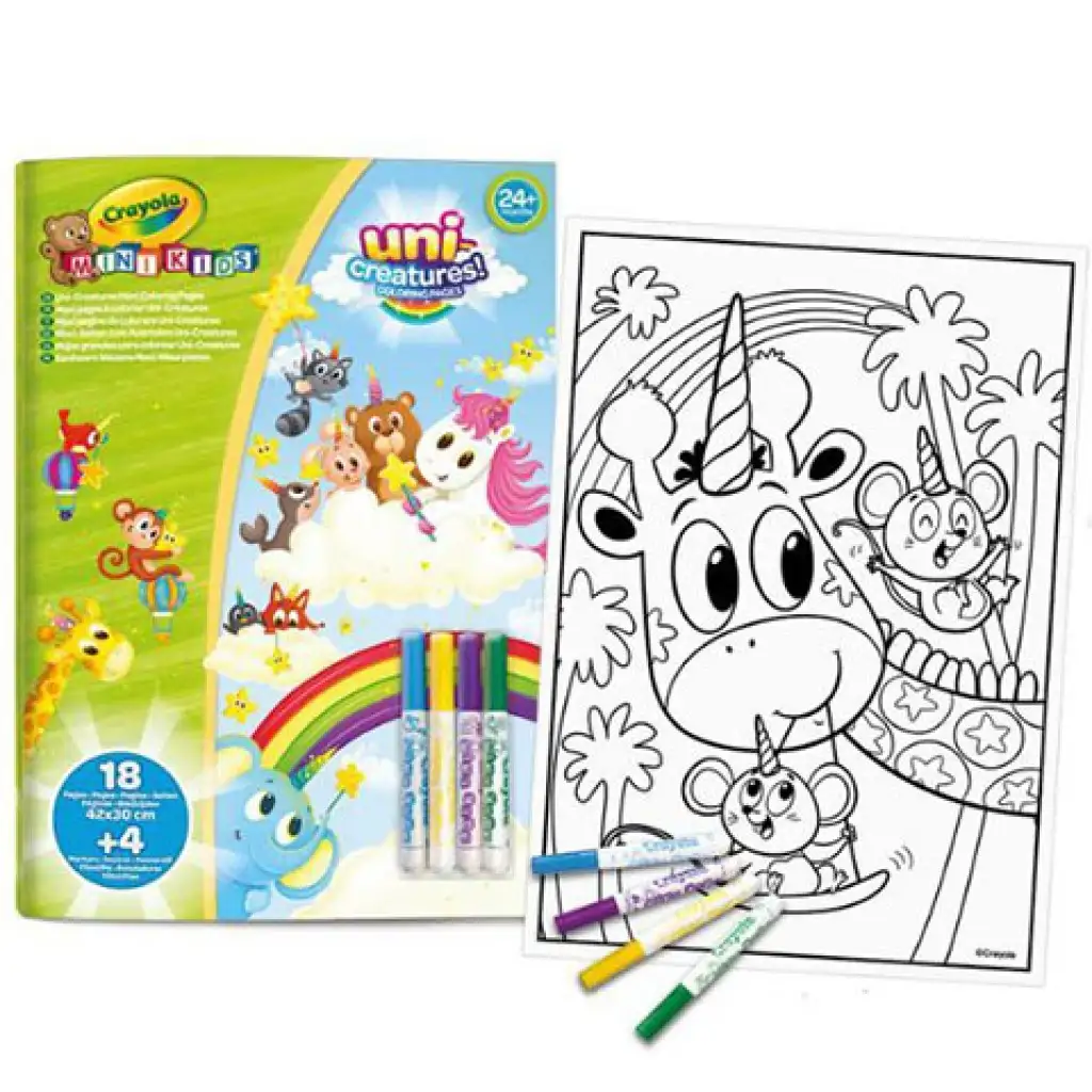 Crayola: Mini Kids maxi kifestő és filctoll készlet - Állatkornis kép 1