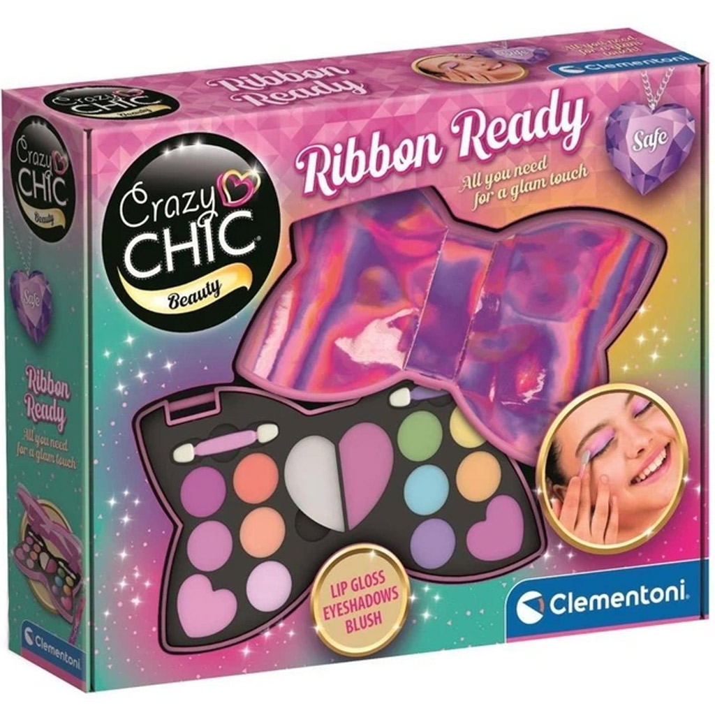 Crazy Chic: Ribbon Ready sminkkészlet masni alakú tárolóban - Clementoni kép 1