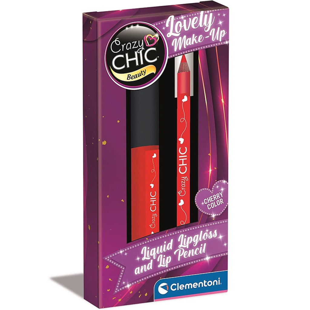 Crazy Chic: Cherry szájfény és szájkontúrceruza szett - Clementoni kép 1