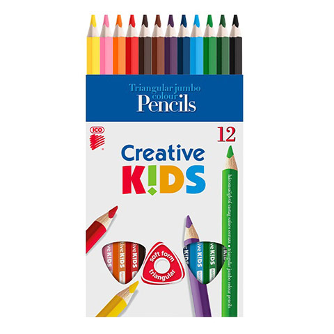 ICO: Creative Kids háromszögletű színes jumbo ceruza 12 db-os kép 1