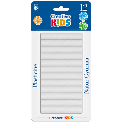ICO: Creative kids natúr gyurma 12db-os 165g-os szett kép 1