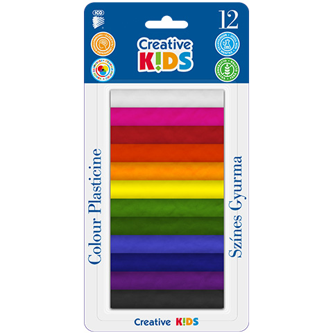ICO: Creative kids színes gyurma 12db-os 165g-os szett kép 1