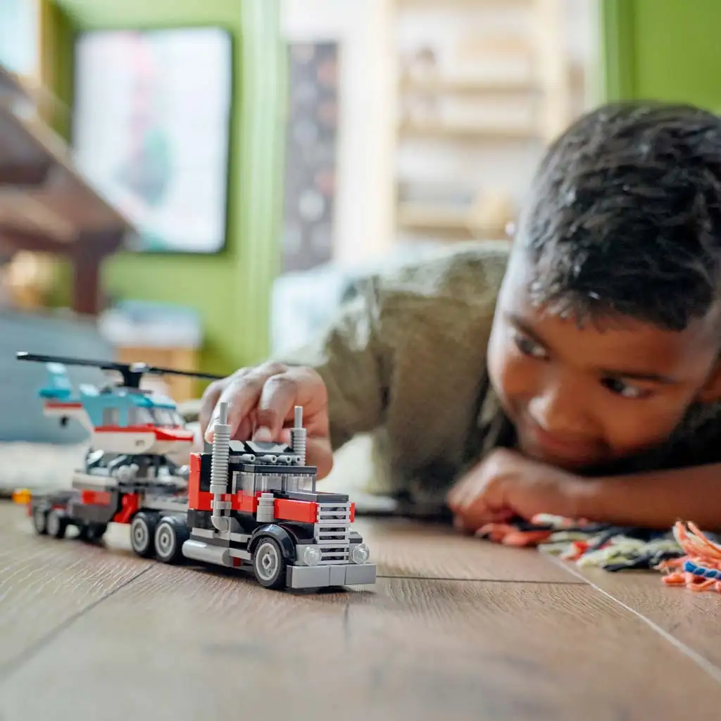 LEGO® Creator: Platós teherautó és helikopter (31146) kép 4