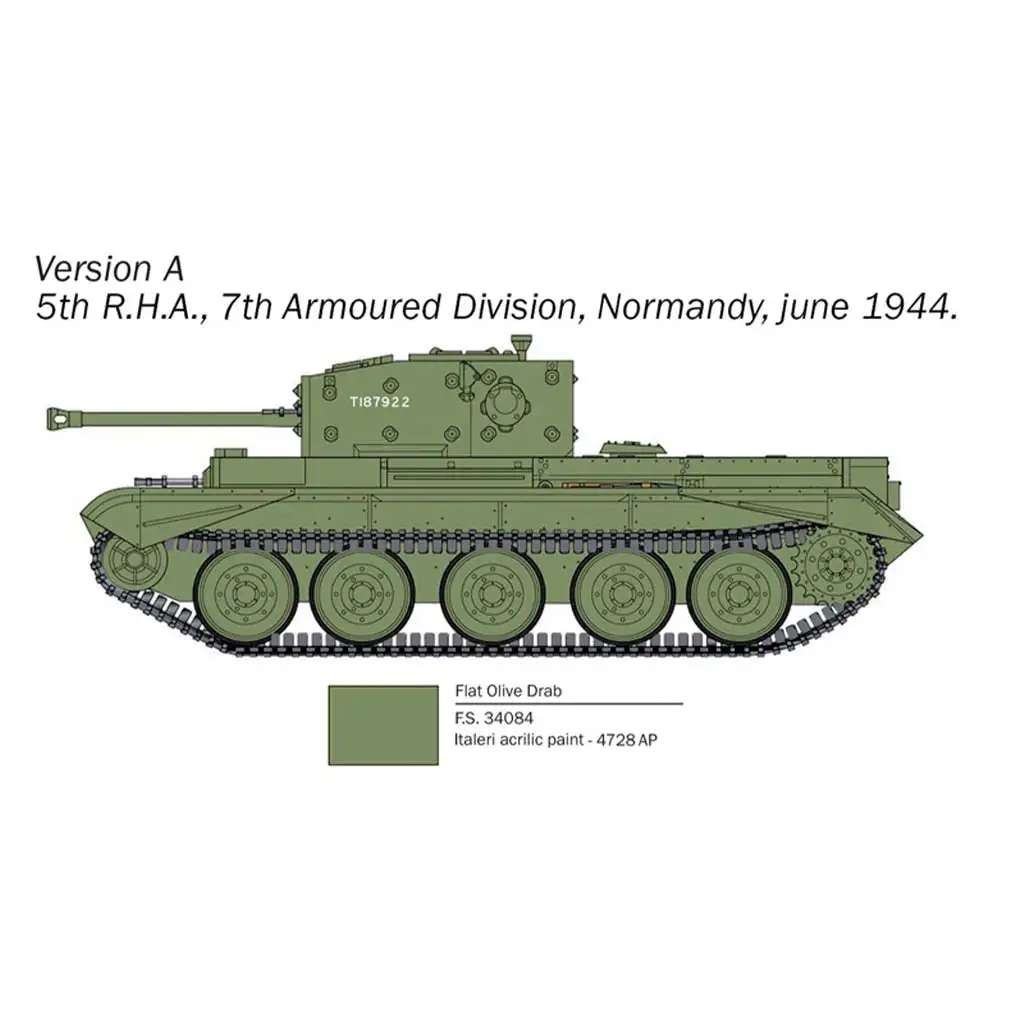 Italeri 1/56 Cromwell Mk. IV tank makett kép 3
