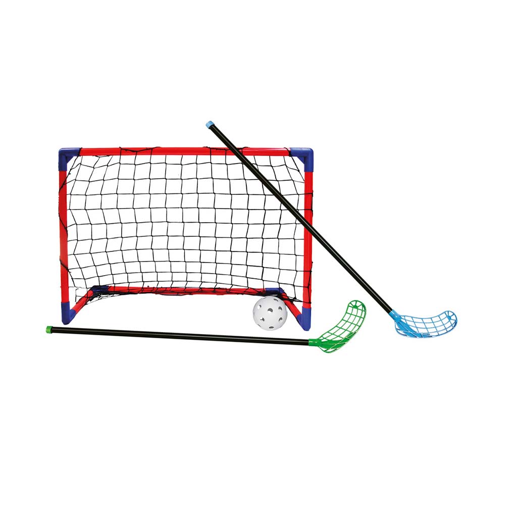 CROSS Floorball labdajáték szett 2db ütővel és 2db kapuval - Woodyland kép 2