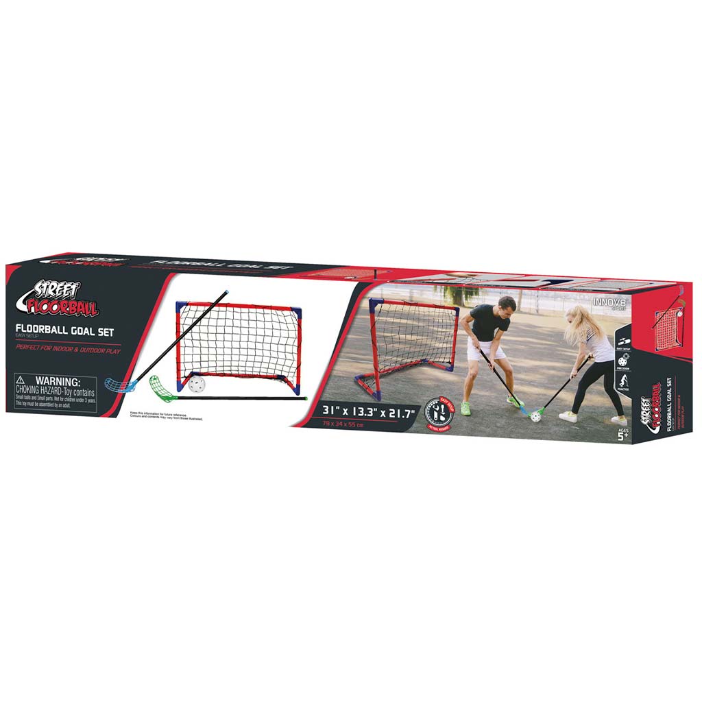 CROSS Floorball labdajáték szett 2db ütővel és 2db kapuval - Woodyland kép 1