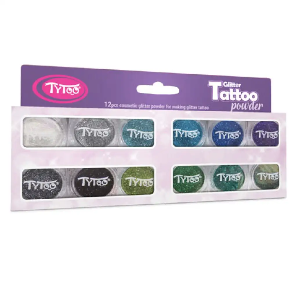 TyToo: Hideg színek válogatása csillámpor szett 12x2,5ml kép 1