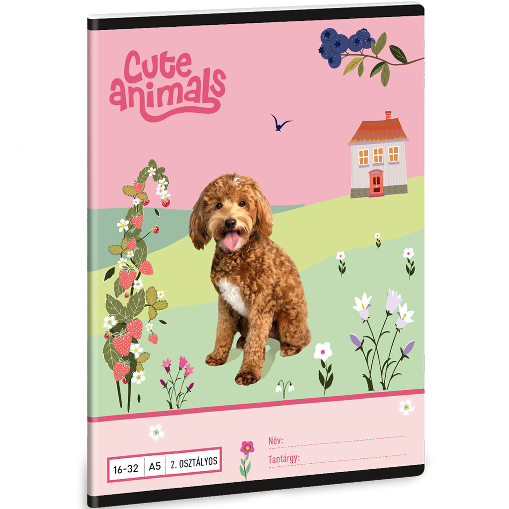 Ars Una: Cute Animals - Doggie 2. osztályos vonalas füzet A/5 16-32 kép 1