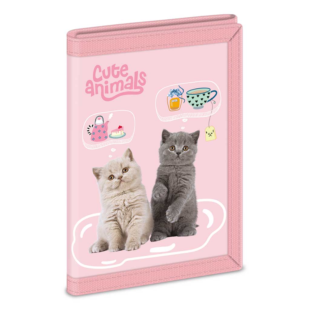 Ars Una: Cute Animals Tea party cicás pénztárca 9x12,5x2cm kép 1