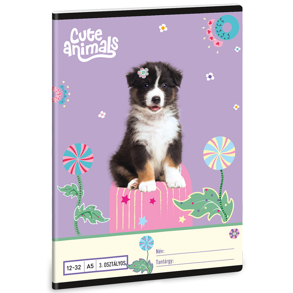 Ars Una: Cute animals - Aussie A/5 3.osztályos vonalas füzet 12-32 kép 1